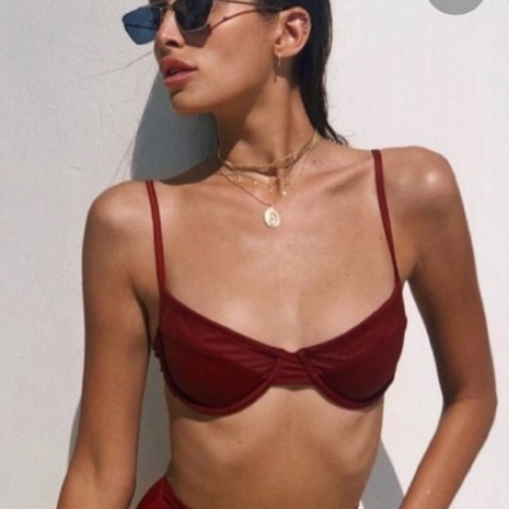 Monday Swimwear Maui Top in terra cotta M NWT